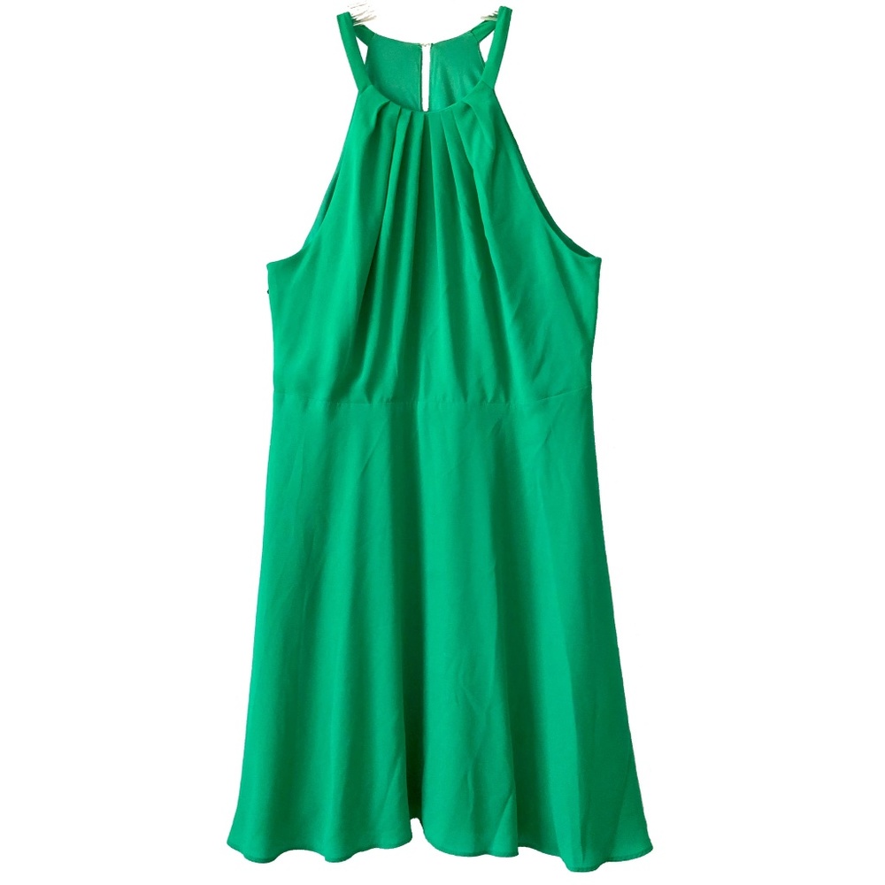 EXPRESS Bright Emerald Green Halter Dress, size 12